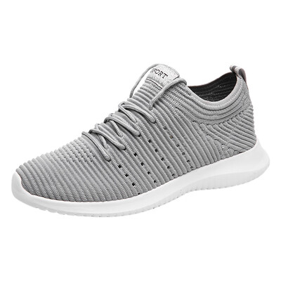 

2019 shoes men Pure color fashion Mens Summer Mesh Breathable Sneakers Lace-Up Lightweight sneakers Casual Shoes