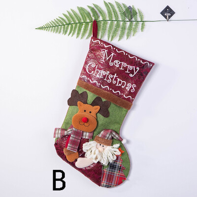 

〖Follure〗Christmas Stockings Mini Socks Santa Candy Gift Bag Christmas Tree Decorations