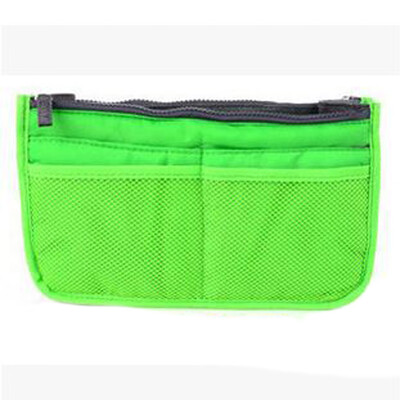 

JPGIF Portable Multifunction Dual Zipper Storage Bag Cosmetic Organizer Holder BU