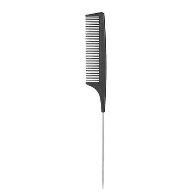 

Salon Hair Plastic Hair Cutting Comb Stainless Steel Comb Handle Professional Barber Hairdressing Comb