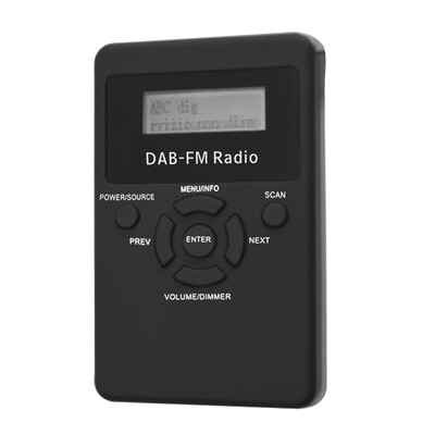 

Portable Digital DAB FM Radio Rechargeable DAB Stereo Lossless Receiver with Earphone Lanyard 12" Display Screen