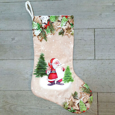 

Christmas Gift Bags Stocking Socks Santa ClausSnowmanDeer Xmas Tree Ornaments