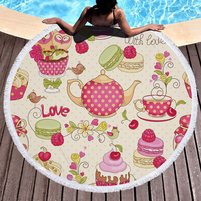 

Toponeto 1 PC Round Beach Pool Home Shower Towel Blanket Table Cloth Yoga Mat