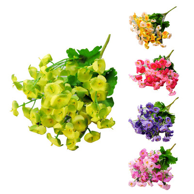 

UpperX Lily Artificial Fake Flowers Plants Bouquet Bridal Party Home Decor dark pink 10pcs