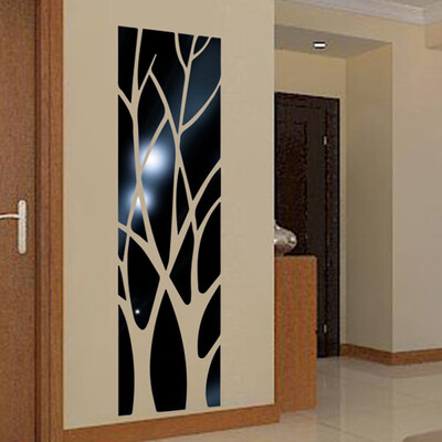 

Modern Tree Mirror Removable Decal Art Mural Wall Sticker Home Room Decoration