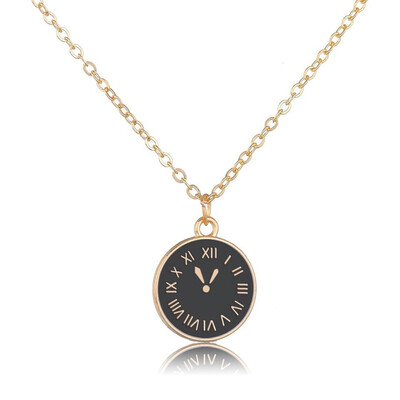 

New Women Trendy Pendants And Necklace Clock Design Pendant Necklace Simple Style Handmade Wedding Jewelry Necklace&Pendants