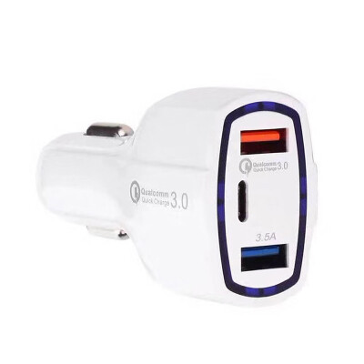 

JOFLO QC30 7A Fast Charge Double USB Car Charger with Type-c Port Power Adapter