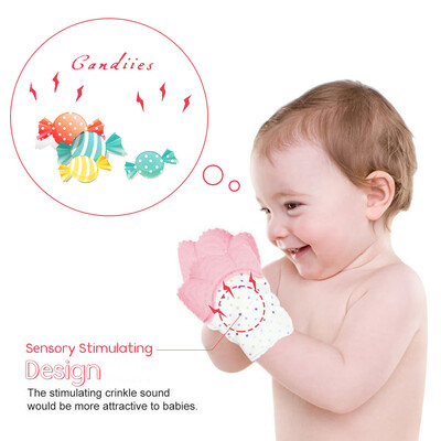 

Silicone Baby Teether Mitten GlovesSilicone Baby Teething Mitten Sounding Baby Glove Teether Soothing Pain Relief Teething Gloves