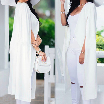 

Roseonmyhand Women Loose Long Cloak Blazer Coat Cape Cardigan Jacket Trench Outwear