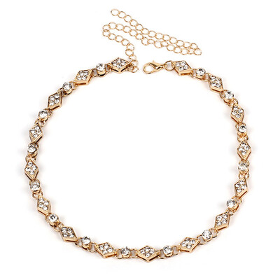 

Women Full Diamond Crystal Rhinestone Choker Collar Chain Necklace Luxury Wedding Jewelry