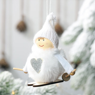 

Christmas Angel Girl Ski Plush Dolls Christmas Tree Ornament Pendant Party Christmas Decoration