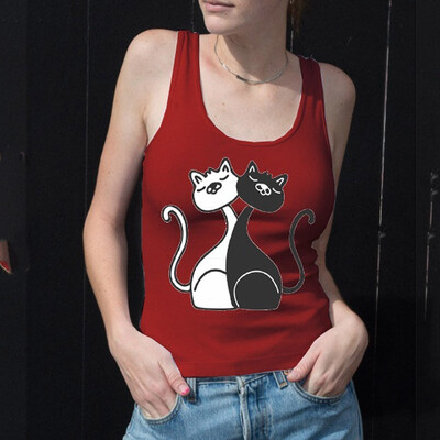 

Starmoon Summer Women Fashion Casual Print Tank Tops Casual Sleeveless Tee