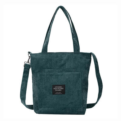 

Large Corduroy Messenger Bag Tote Women Handbag Shoulder Crossbody Bags