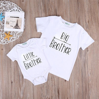 

Little Brother Baby Boy Romper Bodysuit Big Brother T-shirt Tops Matching Outfit