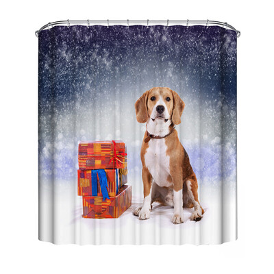 

Gobestart Christmas Waterproof Polyester Bathroom Shower Curtain Decor With Hooks New E