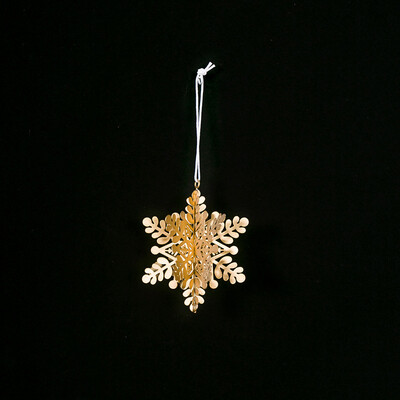 

Gobestart Wrought Iron Cutout Three-dimensional Snowflake Pendant Christmas Tree Decor