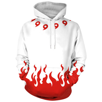

3D Fire Printed Pullover Hoodie