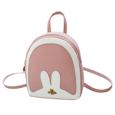 

Lovely Women Rabbit Ear Backpacks Quality Leather Girls Back Bags Fashion Teenage Girls Cute School Bags Travel Bags