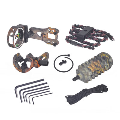

Camouflage Archery Bow Set 5 Pin 18 Peep Sight Arrow Rest Outdoor Practical