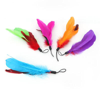 

Greensen Colorful Funny Cat Pet Play Toy Teaser Feather Chaser Wand Interactive Toy