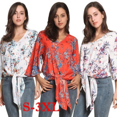 

Women&39s Ladies Summer Loose Tops Long Sleeve Shirt Casual Blouse T-shirt Fashion