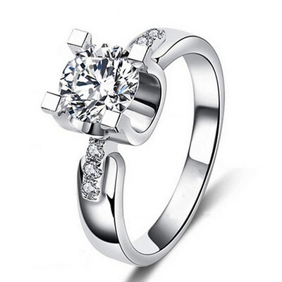 

Crystal Zircon Ring New Jewelry Fashion Party Bridal Bridesmaid Accessories Luxury Brand GoldSilver