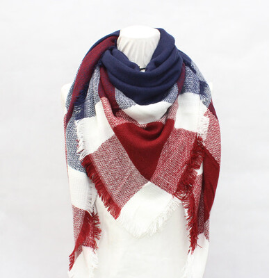 

2018 autumn&winter new plaid scarf acrylic square towel export shawl super thick thick export Europe&America