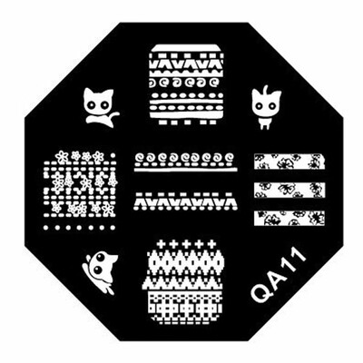 

Toponeto 1PCS DIY Nail Art Image Stamp Stamping Plates Manicure Template QA Series
