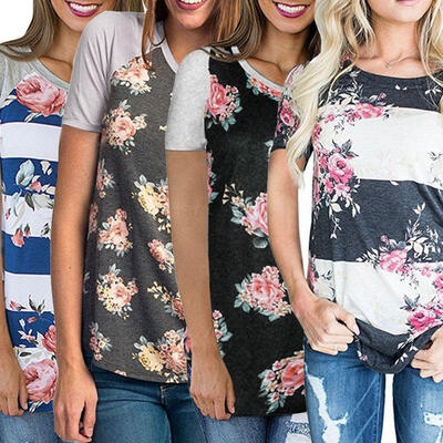 

Women&39s Ladies Summer Loose Tops Short Sleeve Shirt Casual Blouse Tshirt Fashion
