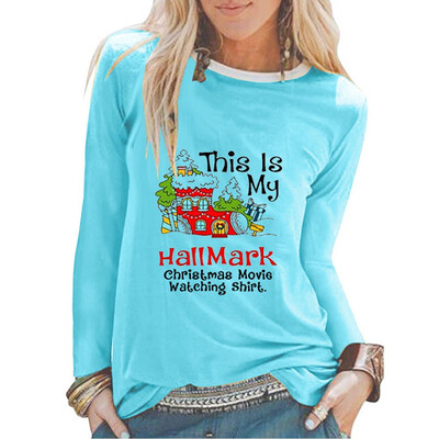 

Tailored Women Casual Letter Print Full Sleeve O Neck Pullover Loose Street Blouse