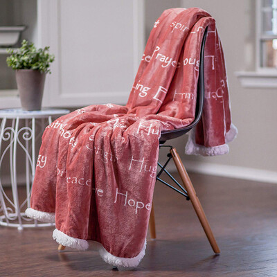 

Toponeto Flannel Super Soft Super Luxurious Positive Energy Cure Square Blanket