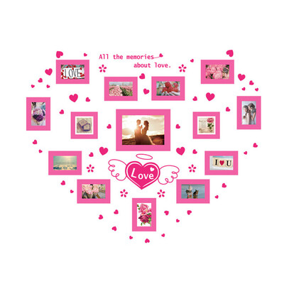 

Bedroom living room Wall Stickers Home Wall Decor Butterfly Love Heart English Letters Wall Sticker for Photo Frame Decor