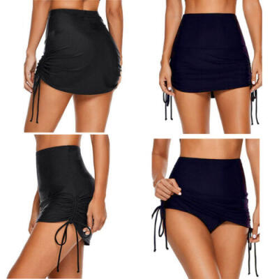 

Sexy Women Beach Party Push-ups Bathing Hem Swimming Skirt Drawstring Swim Skirt