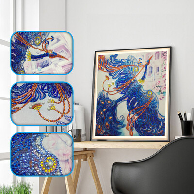

JPGIF Special Shaped Diamond Painting DIY 5D Partial Drill Cross Stitch Kits Crystal R