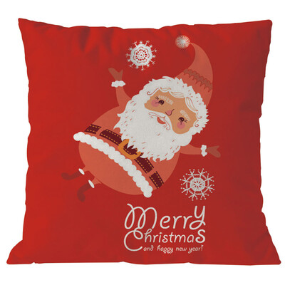 

Tailored Merry Christmas Pillow Cases Linen Sofa Cushion Cover Home Decor Pillow Core