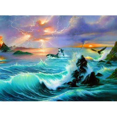 

Toponeto 5D Embroidery Paintings Rhinestone Pasted DIY Diamond Painting Cross Stitch