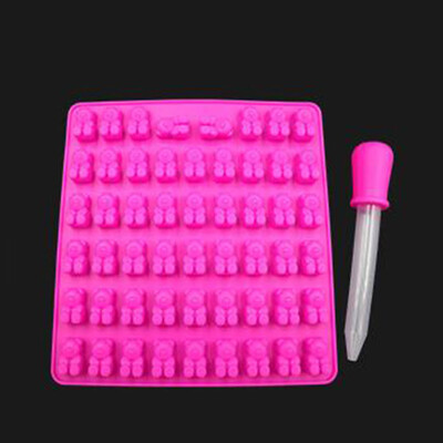 

Candy Silicone Moulds Ice Cube Trays - Gummy Bear Moulds with 3 Dropper Pipettes