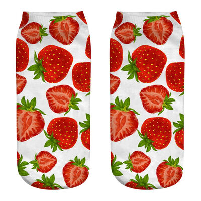 

Summer Women Low Cut Ankle Socks Funny Pineapple 3D Printing Kawaii Socks Cotton Hosiery Printed Socks