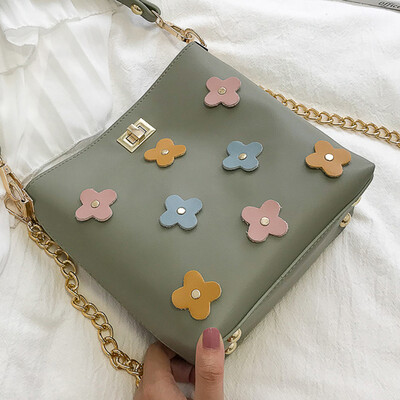 

Hong Kong-style women2019 new style womens bag fashion handbag chain single-shoulder bag tide bucket bag