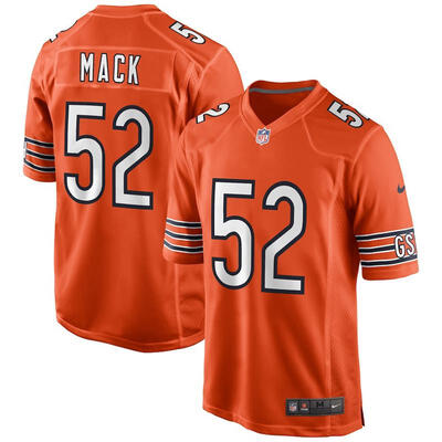 

Mens Football Jersey Chicago Bears Khalil Mack Orange Game Jersey