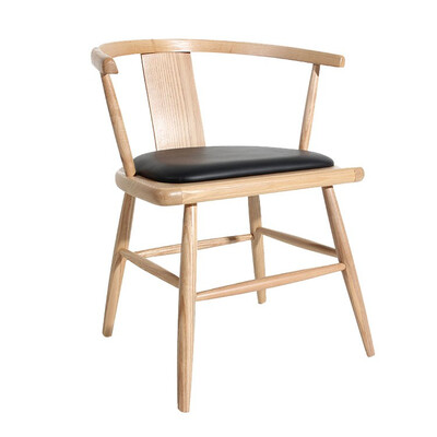 

Simple style comfortable wooden horn chair