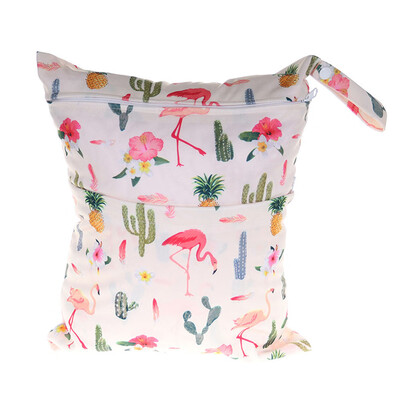 

Best Double Zipper Printed Cloth Diaper Bag Knitting Baby Diaper Bags Character Print Baby Diapers Storage Bag