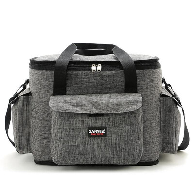 

23L Outdoor Insulated Bag Cooler Lunch Tote Bento Bag Outdoor Camping BBQ Picnic Food Freshness Cooler Grocery Shoulder Bag