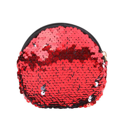 

Colorful Bling Sequin Coin Wallet Women Change Purse Girl Round Clutch Bags