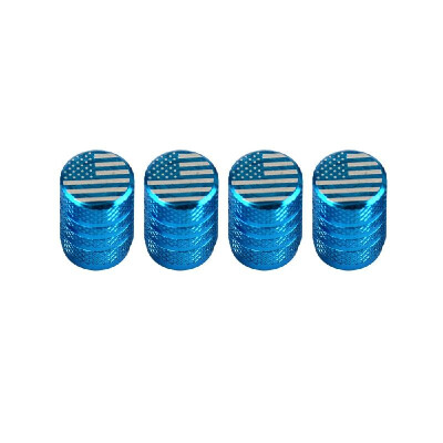 

Aluminum Alloy Round Tire Valve Stem Cap American Flag Dust Proof Cover