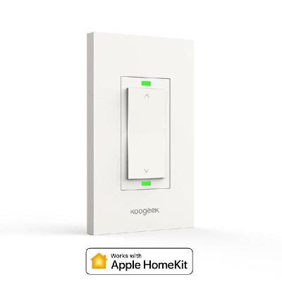 

Koogeek Wi-Fi Enabled Smart Light Dimmer Works with Apple HomeKit Support Siri Remote Control One-gang One-way Single Pole Wall Sw