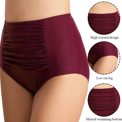 

Roseonmyhand Women High Waist Ruched Bikini Bottoms Tummy Control Swimsuit Briefs Pants