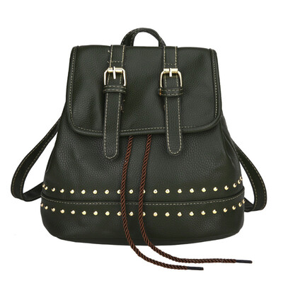 

Tailored Fashion Women Girl Vintage Backpack Rivet Decoration Travel Rucksack School Bag