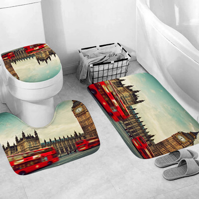 

Gobestart 3pcs Non-Slip Fish Scale Bath Mat Bathroom Kitchen Carpet Doormats Decor