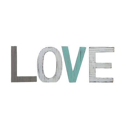 

Wooden Letters Love Shaped Wedding Party Banquet Table Vintage Wood Sign Decorations Photo Props